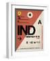 IND Indianapolis Luggage Tag 1-NaxArt-Framed Premium Giclee Print