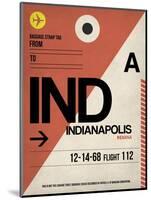 IND Indianapolis Luggage Tag 1-NaxArt-Mounted Premium Giclee Print