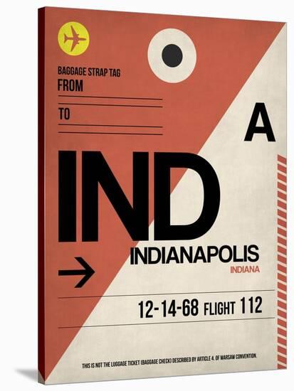 IND Indianapolis Luggage Tag 1-NaxArt-Stretched Canvas