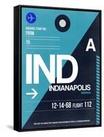 IND Indianapolis Luggage Tag 2-NaxArt-Framed Stretched Canvas