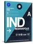 IND Indianapolis Luggage Tag 2-NaxArt-Stretched Canvas