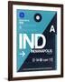 IND Indianapolis Luggage Tag 2-NaxArt-Framed Art Print