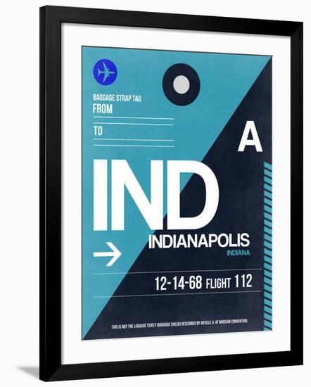 IND Indianapolis Luggage Tag 2-NaxArt-Framed Art Print