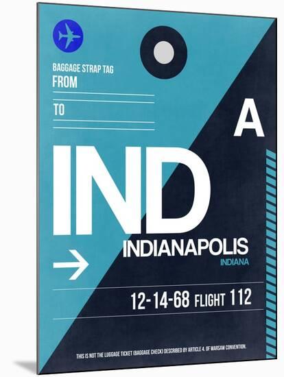 IND Indianapolis Luggage Tag 2-NaxArt-Mounted Art Print