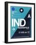 IND Indianapolis Luggage Tag 2-NaxArt-Framed Art Print