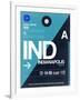 IND Indianapolis Luggage Tag 2-NaxArt-Framed Art Print