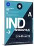 IND Indianapolis Luggage Tag 2-NaxArt-Mounted Art Print