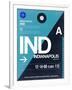 IND Indianapolis Luggage Tag 2-NaxArt-Framed Art Print