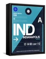 IND Indianapolis Luggage Tag 2-NaxArt-Framed Stretched Canvas