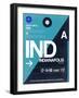 IND Indianapolis Luggage Tag 2-NaxArt-Framed Art Print