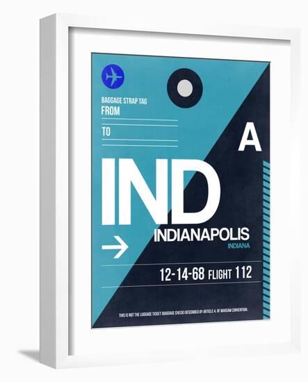 IND Indianapolis Luggage Tag 2-NaxArt-Framed Art Print