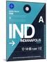 IND Indianapolis Luggage Tag 2-NaxArt-Mounted Art Print