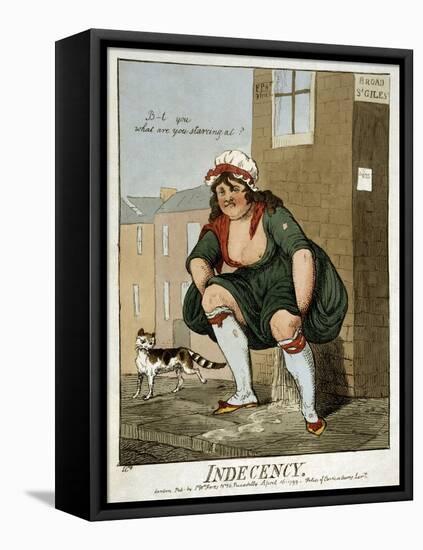 Indecency, 1799-Isaac Robert Cruikshank-Framed Stretched Canvas