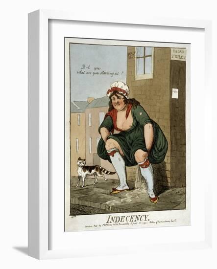 Indecency, 1799-Isaac Robert Cruikshank-Framed Giclee Print