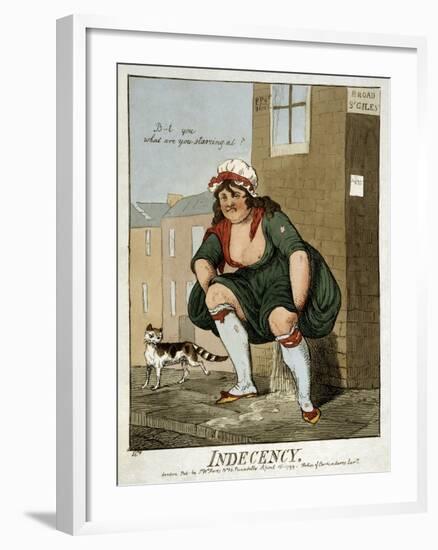 Indecency, 1799-Isaac Robert Cruikshank-Framed Giclee Print