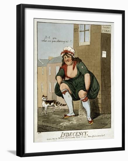 Indecency, 1799-Isaac Robert Cruikshank-Framed Giclee Print