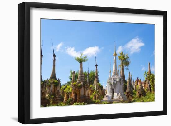 Indein Stupa Complex, Inle Lake, Myanmar-Keren Su-Framed Photographic Print