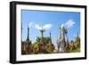 Indein Stupa Complex, Inle Lake, Myanmar-Keren Su-Framed Photographic Print