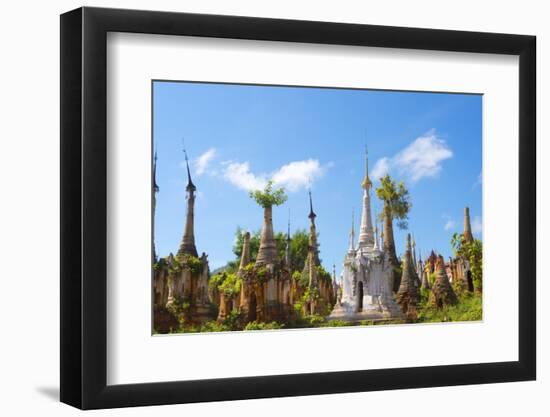 Indein Stupa Complex, Inle Lake, Myanmar-Keren Su-Framed Photographic Print