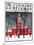 "Indenpendence Hall in Winter," Country Gentleman Cover, January 20, 1923-James Preston-Mounted Giclee Print