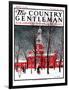 "Indenpendence Hall in Winter," Country Gentleman Cover, January 20, 1923-James Preston-Framed Giclee Print