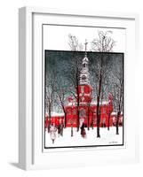 "Indenpendence Hall in Winter,"January 20, 1923-James Preston-Framed Giclee Print