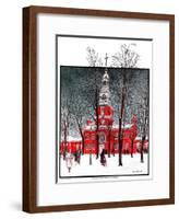 "Indenpendence Hall in Winter,"January 20, 1923-James Preston-Framed Giclee Print