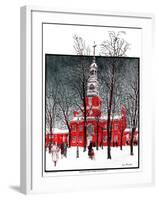 "Indenpendence Hall in Winter,"January 20, 1923-James Preston-Framed Premium Giclee Print