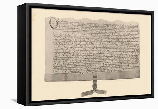 Indenture for the Sale of Land, Signed by Guy Fawkes, (Early 17th Century), 1901-null-Framed Stretched Canvas