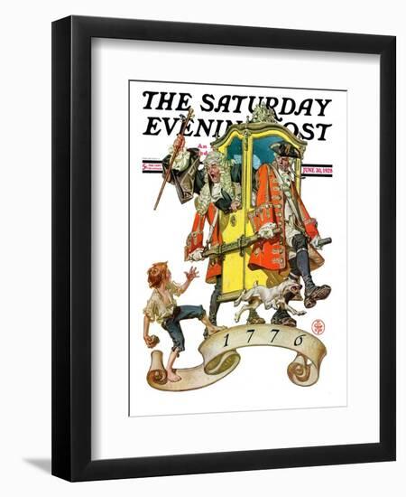 "Independant Action," Saturday Evening Post Cover, June 30, 1928-Joseph Christian Leyendecker-Framed Giclee Print