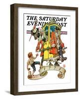 "Independant Action," Saturday Evening Post Cover, June 30, 1928-Joseph Christian Leyendecker-Framed Giclee Print