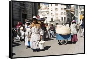 Independence Day Parade, La Paz, Bolivia, South America-Mark Chivers-Framed Stretched Canvas