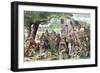 Independence Day with Patriotic Discourse, Folk Dances and Sociabilites, United States, 19Th Centur-null-Framed Giclee Print