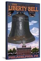 Independence Hall and Liberty Bell - Philadelphia, Pennsylvania-Lantern Press-Stretched Canvas