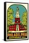 Independence Hall, Philadelphia, Decal-null-Framed Stretched Canvas