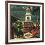 "Independence Hall, Philadelphia, Pa.," June 2, 1945-Allen Saalburg-Framed Giclee Print