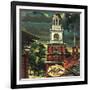 "Independence Hall, Philadelphia, Pa.," June 2, 1945-Allen Saalburg-Framed Giclee Print