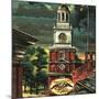 "Independence Hall, Philadelphia, Pa.," June 2, 1945-Allen Saalburg-Mounted Giclee Print