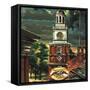 "Independence Hall, Philadelphia, Pa.," June 2, 1945-Allen Saalburg-Framed Stretched Canvas