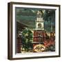 "Independence Hall, Philadelphia, Pa.," June 2, 1945-Allen Saalburg-Framed Giclee Print