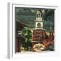 "Independence Hall, Philadelphia, Pa.," June 2, 1945-Allen Saalburg-Framed Giclee Print