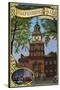 Independence Hall - Philadelphia, Pennsylvania-Lantern Press-Stretched Canvas