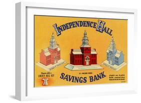 Independence Hall Savings Bank-Curt Teich & Company-Framed Art Print