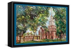 Independence Hall-Noel Miles-Framed Stretched Canvas
