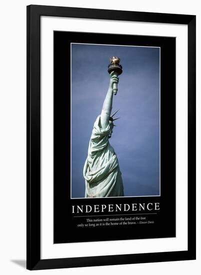 Independence: Inspirational Quote and Motivational Poster-null-Framed Photographic Print