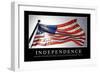 Independence: Inspirational Quote and Motivational Poster-null-Framed Photographic Print