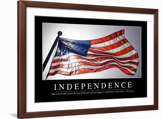 Independence: Inspirational Quote and Motivational Poster-null-Framed Photographic Print