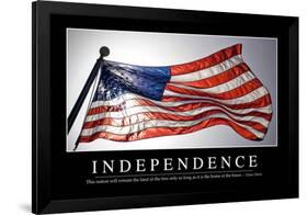 Independence: Inspirational Quote and Motivational Poster-null-Framed Photographic Print