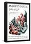 Independence July 4 1776 War Stamps Bonds WWII War Propaganda Art Print Poster-null-Framed Poster