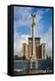 Independence Monument on the Maidan Nezalezhnosti in the Center of Kiev (Kyiv), Ukraine, Europe-Michael Runkel-Framed Stretched Canvas